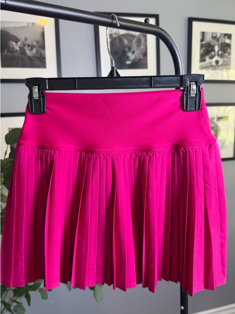 ALO Yoga Hot Pink Pleated Skater Skirt